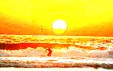 Mock mirage sunset in San Francisco