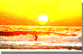 Mock mirage sunset in San Francisco